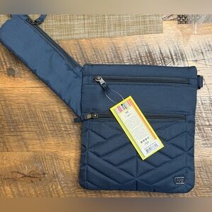 Lug Legacy Collection Skipper Crossbody Bag. Brushed Indigo. NWT